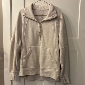 lululemon athletica Light Taupe Quarter-Zip Pullover
